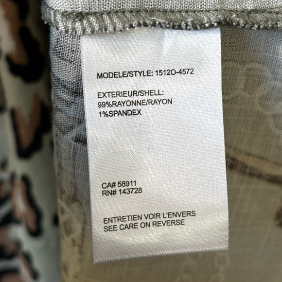 NWT Tribal LS Blouse Sage Leopard Chain in XL 16. NEW Business Casual - Picture 9 of 11